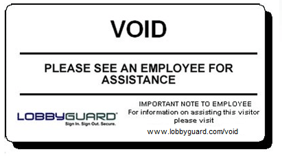 How to handle a “VOID” label | LobbyGuard